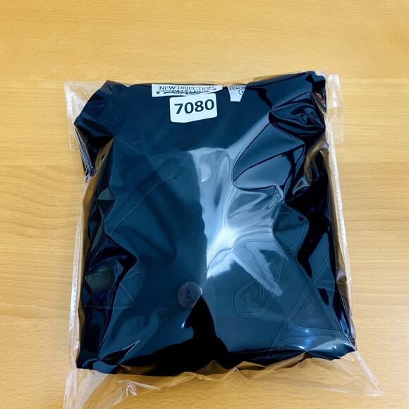 New Direction Blouse Women's XL Black Y2K Embroidered Ribbon Button Front Top - Picture 10 of 10